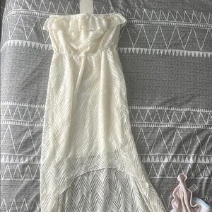 Three Hearts High Low Dress in Cream
